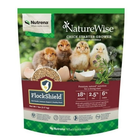Nutrena 91577-7 NatureWise Chick Starter-Grower Poultry Feed, 7 lb.