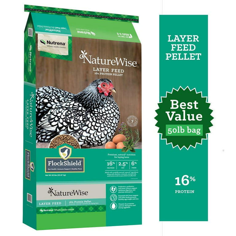 Nutrena NatureWise NatureWise 16 Layer Poultry Feed Pellets 50 lb. Walmart
