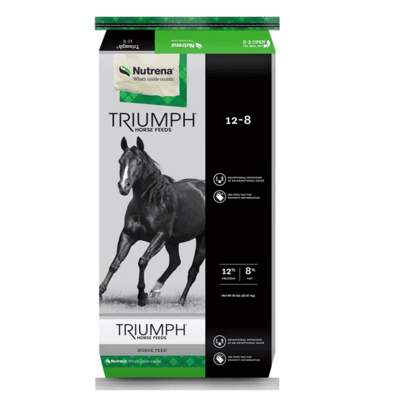 Nutrena Triumph 12-8 Pelleted Horse Feed, 50 lb. Bag