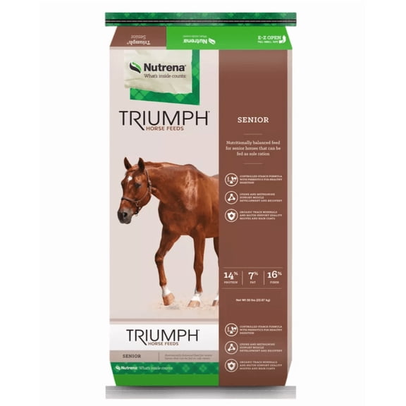 Nutrena Triumph 14% Senior Pelleted Horse Feed, 50 lb. Bag