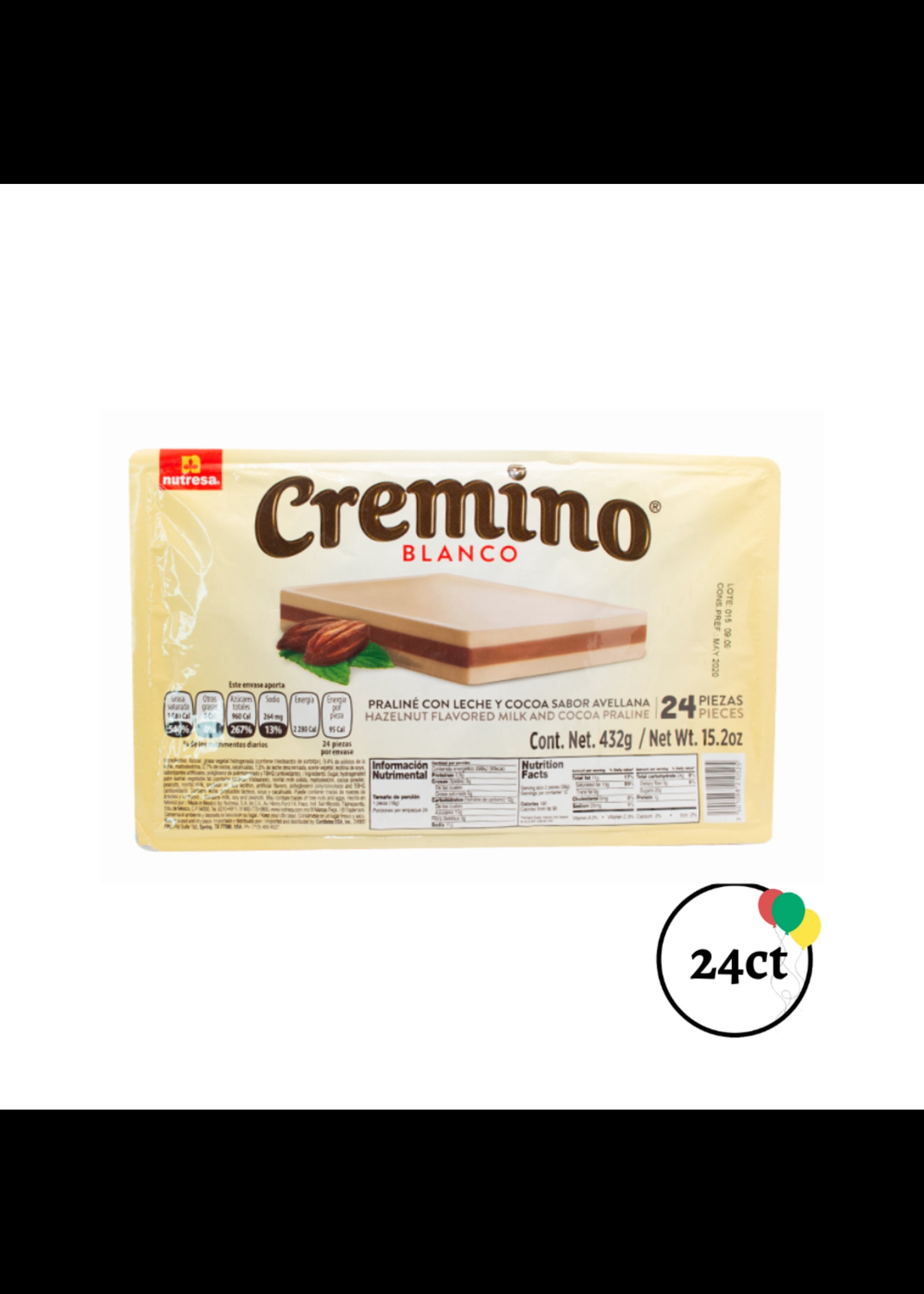 Nutresa Cremino Blanco 24 ct