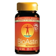 Nutrex Hawaii BioAstin Hawaiian Astaxanthin - 12mg, 25 Softgels - Farm-Direct Premium Antioxidant Supplement to Support Eye, Skin, Joint & Immune System Health - Non-GMO & Gluten-Free