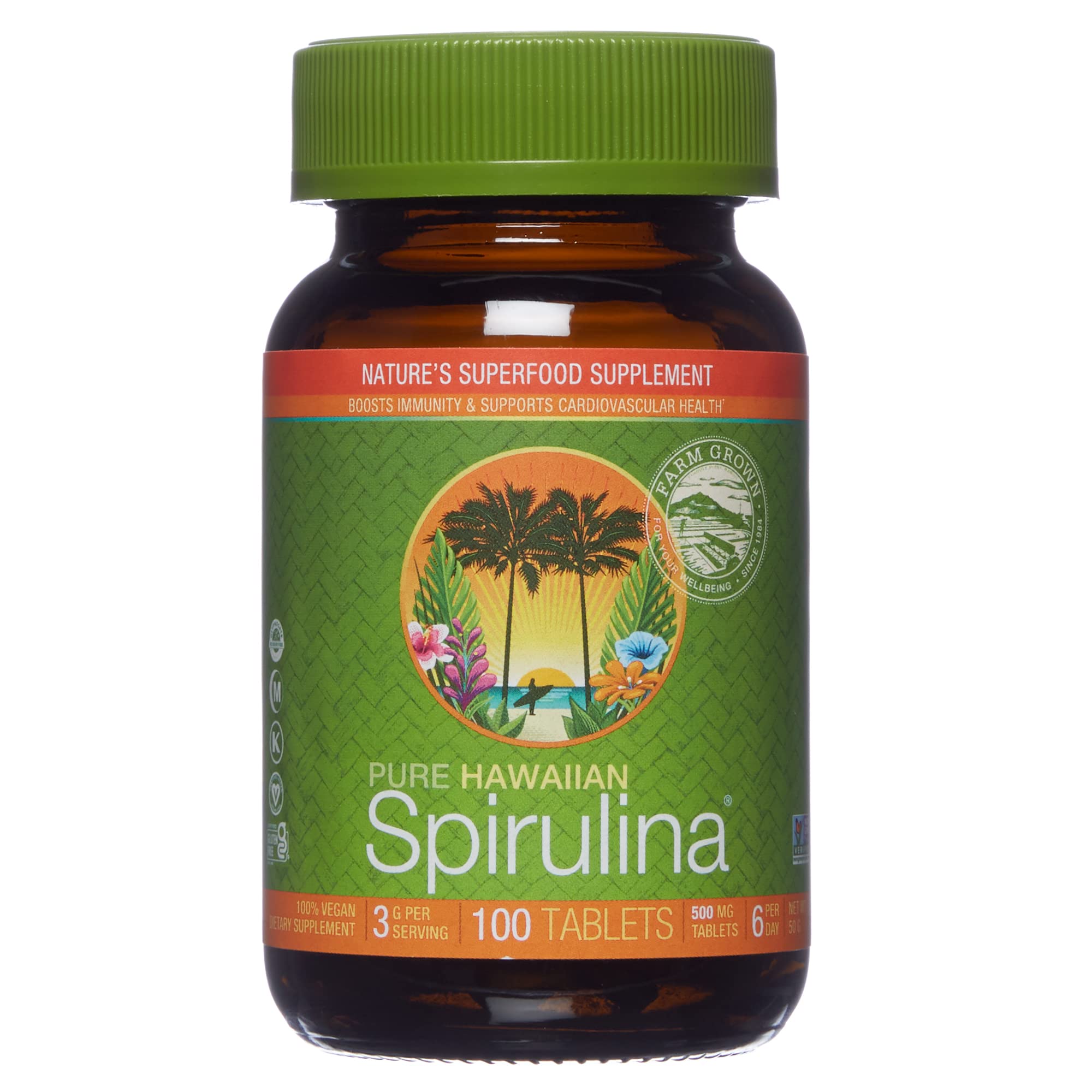 Nutrex Hawaii, Pure Hawaiian Spirulina 500 mg, Vegan, Supports Immune