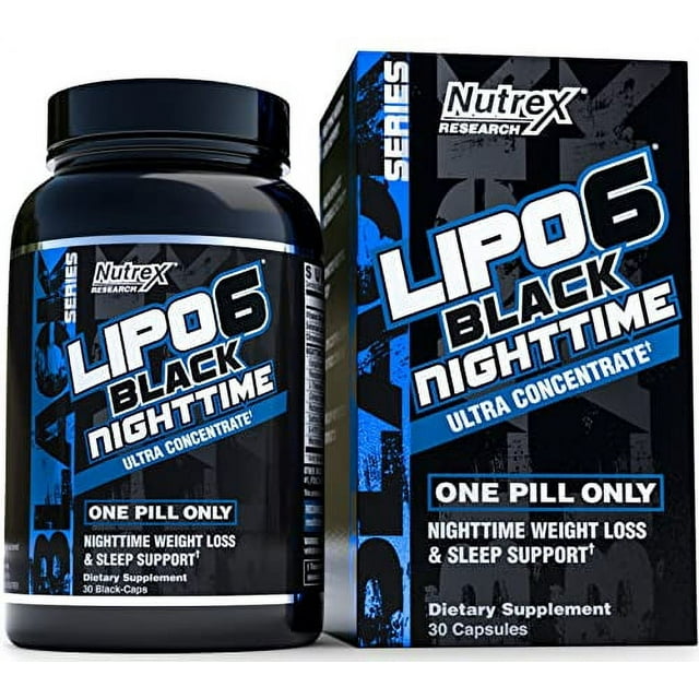 Nutrex Lipo 6 Nighttime Fat Burner Melatonin Sleep Aid & Weight Loss