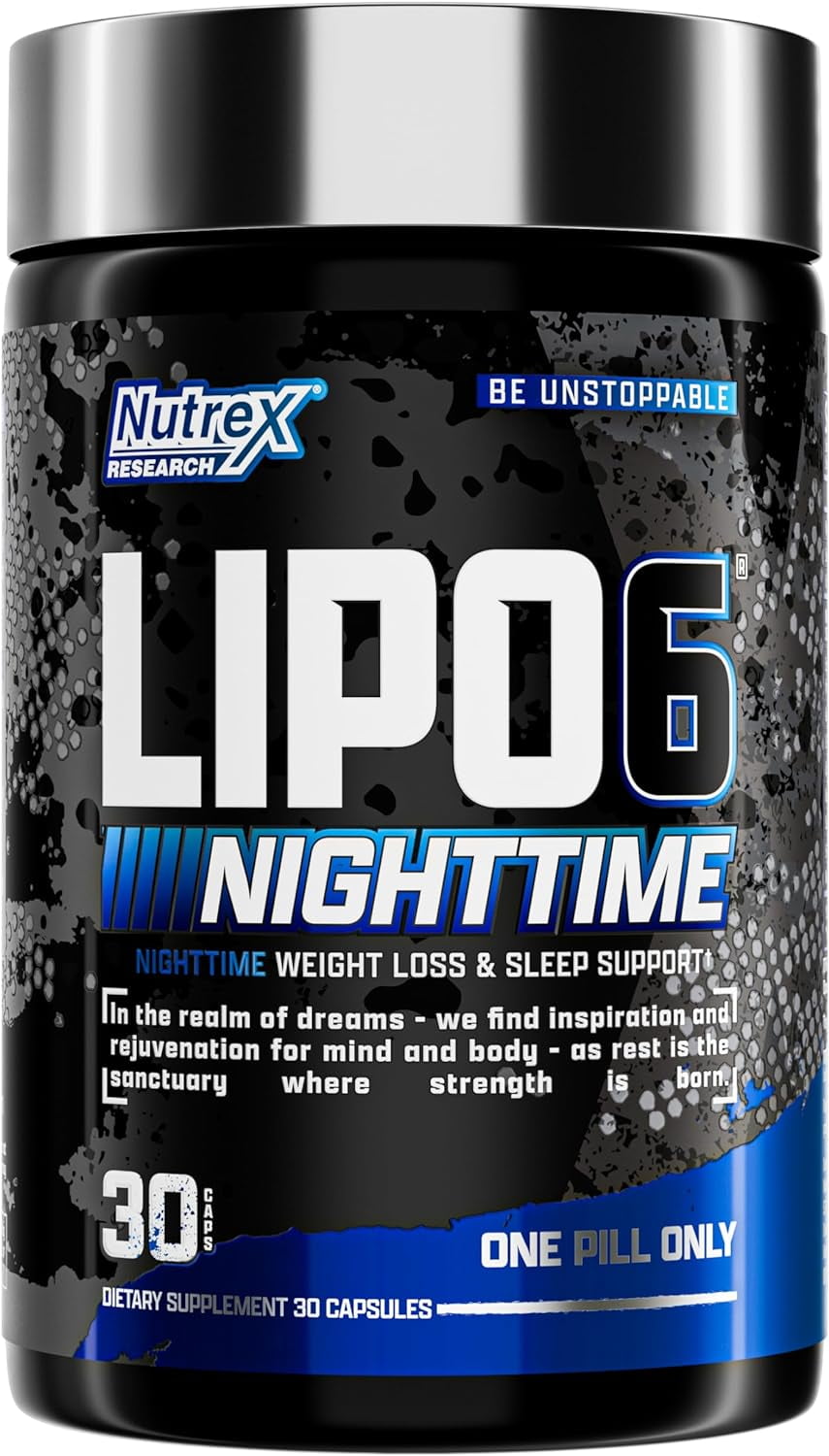 Nutrex Lipo 6 Nighttime Fat Burner Melatonin Sleep Aid & Weight Loss