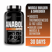Nutrex Research Anabol Ripped Anabolic Muscle Recovery Supplements 2 in 1 Shredding Muscle Builder for Men Post Workout Support