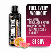 Nutrex Research L-Carnitine 3000 | Premium L Carnitine Stimulant Free Workout Drink | Transforms Fat Into Energy and Supports Muscle Recovery For Men and Women | Passionfruit Guava