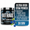 thumbnail image 1 of Nutrex Research OUTRAGE Blue Raspberry High Intensity Pre Workout Powder 30 Servings, 1 of 10