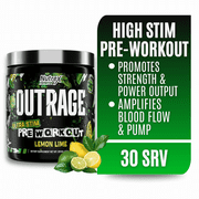 Nutrex Research OUTRAGE Lemon Lime High Intensity Pre Workout Powder 30 Servings