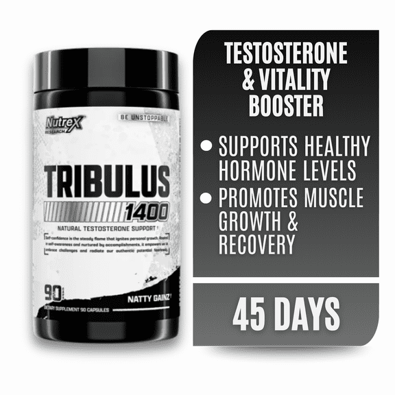 Nutrex Research Tribulus 1400 Testosterone Support for Men 90 Capsules