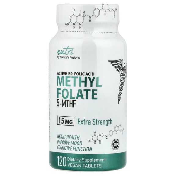 Nutri Methyl Folate, 15 mg, 120 Vegan Tablets
