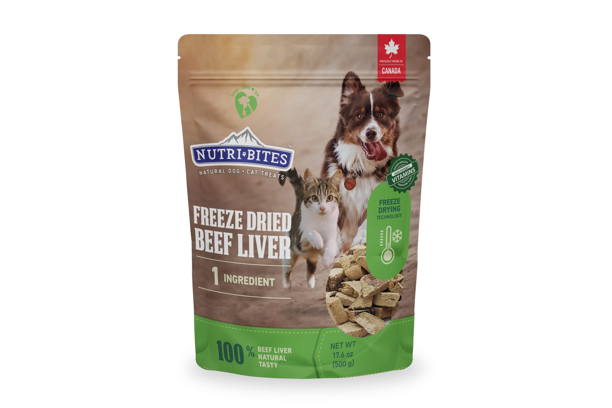Nutri Bites Liver Treats for Dogs & Cats, HighProtein Freeze Dried