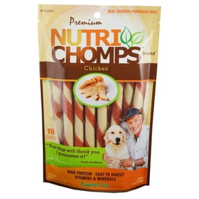 Nutri Chomps Mini Twist Dog Treat Chicken Flavor [Dog, Treats Packaged] 10 count
