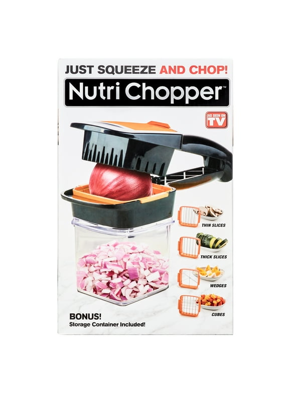 Nutri Chopper Vegetable Slicer that Chops, Cubes and Wedges, Multi-purpose Food Chopper with Stainless Steel Blades, As Seen on TV