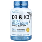 Nutri D3 & K2 Triple Magnesium, 120 Vegan Capsules