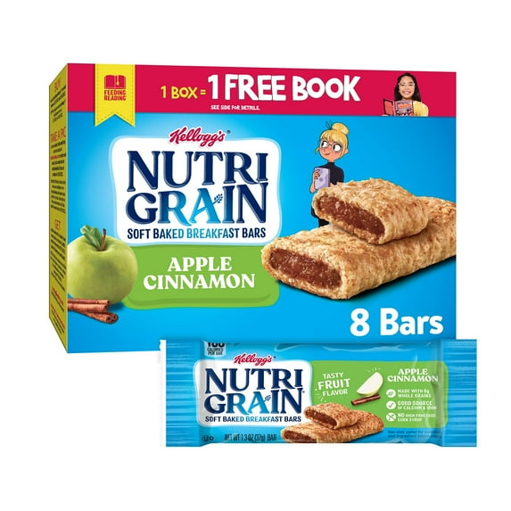 Nutri-Grain Apple Cinnamon Chewy Soft Baked Breakfast Bars (Pack of 32)