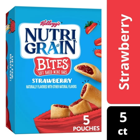 Nutri-Grain Bites Strawberry Chewy Soft Baked Mini Bars, 6.5 oz, 5 Count