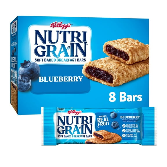 Nutri-Grain Blueberry Chewy Soft Baked Breakfast Bars (Pack of 32)