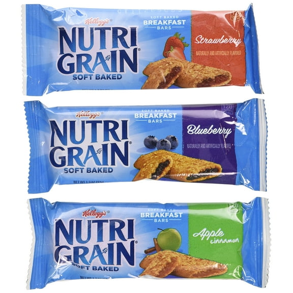 Nutri-Grain-Kellogg's TMH1Cereal Bars Variety Pack, 1.3 oz, 48-Count