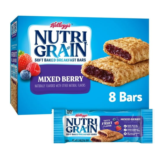 Nutri-Grain Mixed Berry Chewy Soft Baked Breakfast Bars (Pack of 2)