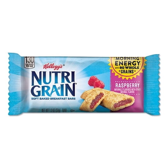 "Nutri-Grain Soft Baked Breakfast Bars, Raspberry, Indv Wrapped 1.3 Oz Bar, 16/box | Bundle of 2 Boxes"