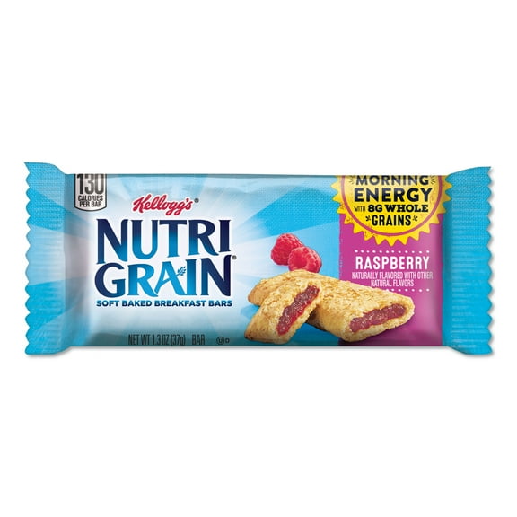 Nutri-Grain Soft Baked Breakfast Bars, Raspberry, Indv Wrapped 1.3 Oz Bar, 16/box