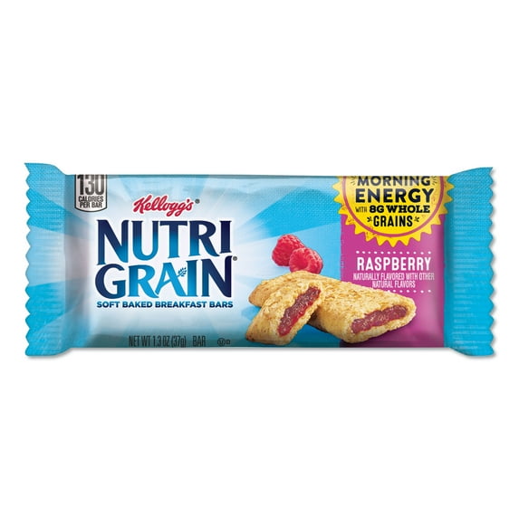 Nutri-Grain Soft Baked Breakfast Bars, Raspberry, Indv Wrapped 1.3 Oz Bar, 16/box
