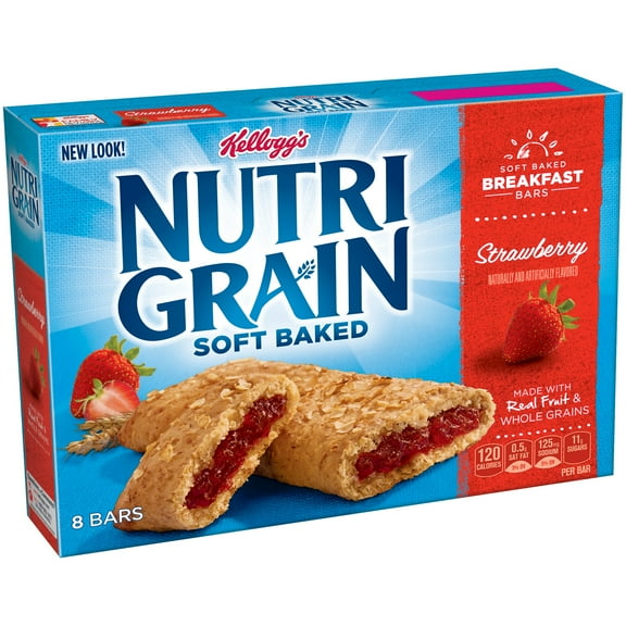 Nutri-Grain Strawberry Chewy Soft Baked Breakfast Bars (Pack of 12)