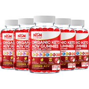 Nutri Nation Keto ACV Gummies with BHB Salts 1000mg, 5 Bottles 300 Count