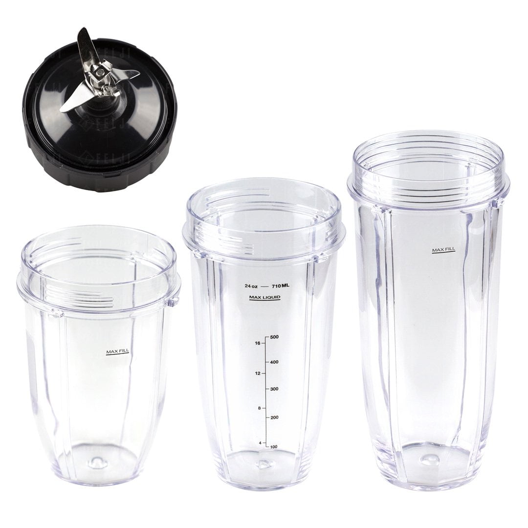 Nutri Ninja 18 24 32 oz Cups with Extractor Blade Replacement Combo  427KKU450 483KKU486 407KKU641 409KKU641