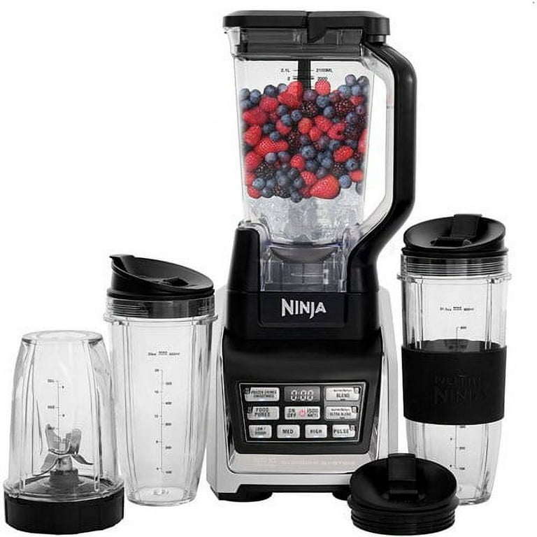  Ninja BL642 Nutri Ninja Personal & Countertop Blender with  1200W Auto-iQ Base, 72 oz. Pitcher, and 18, 24, & 32 oz. To-Go Cups with  Spout Lids, For Smoothies, Shakes & More