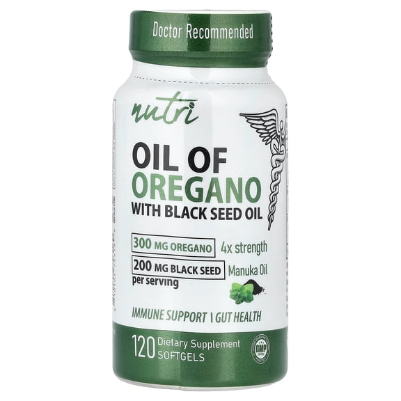 Nutri Oil of Oregano with Black Seed Oil, 120 Softgels