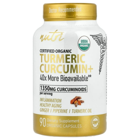 Nutri Organic Turmeric Curcumin+, 90 Organic Capsules