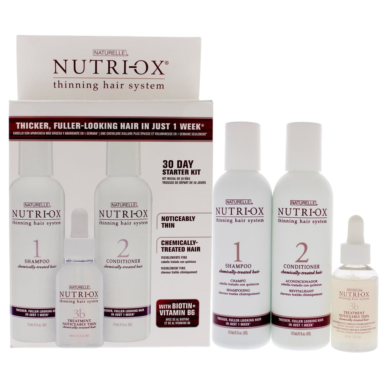 Nutri-Ox Extremely Thin Chemically Treated Hair Starter 3 Pc Gift