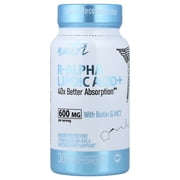 Nutri R Alpha Lipoic Acid 600mg Capsules with Biotin   Stabilized Active Form of ALA   30 Vegan Capsules