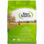 NutriSource with Wholesome Grains Weight Management Chicken & Chicken Meal Recipe Dog Food 12 lb