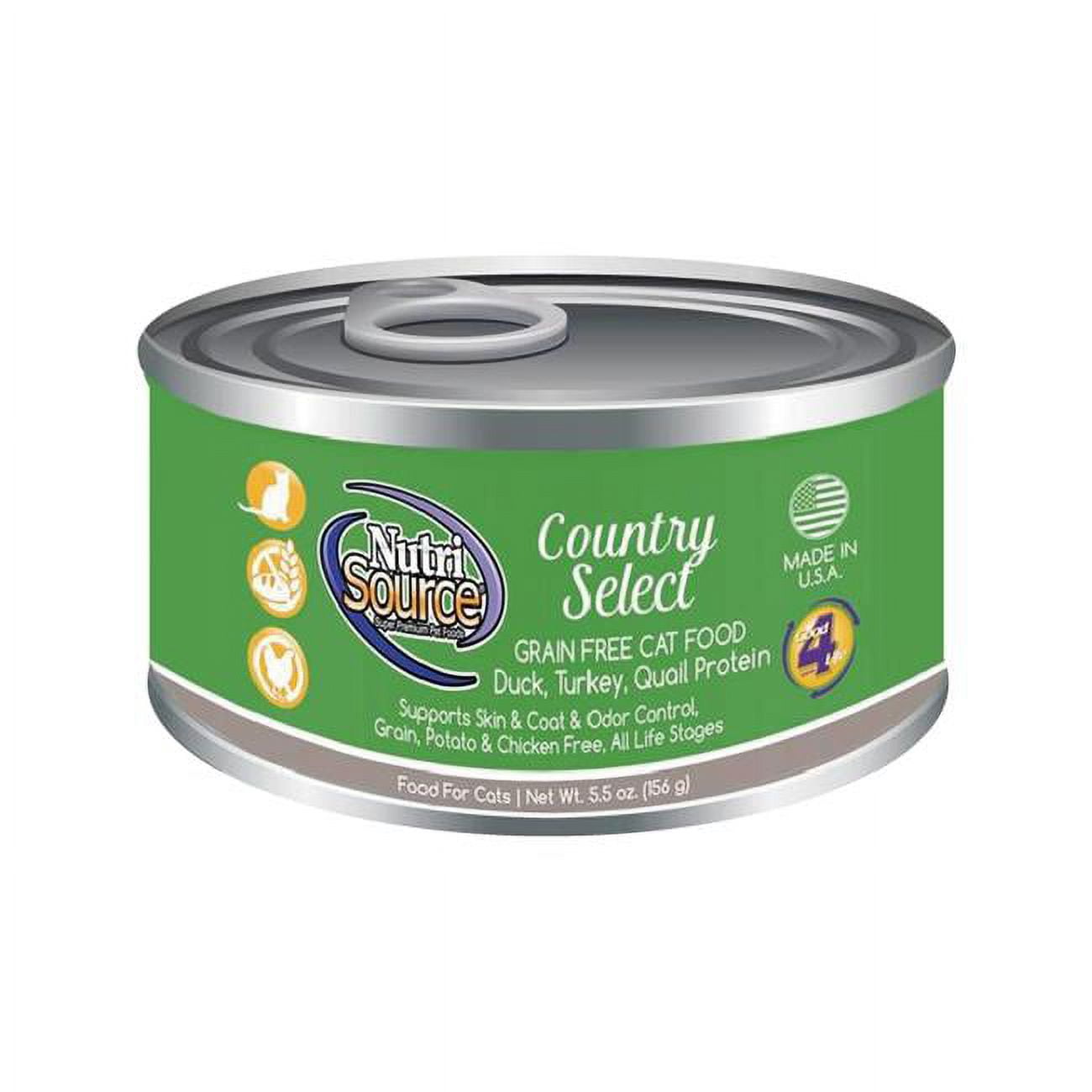 Nutri Source 124250 5.5 oz Country Select Grain Free Canned Cat Food