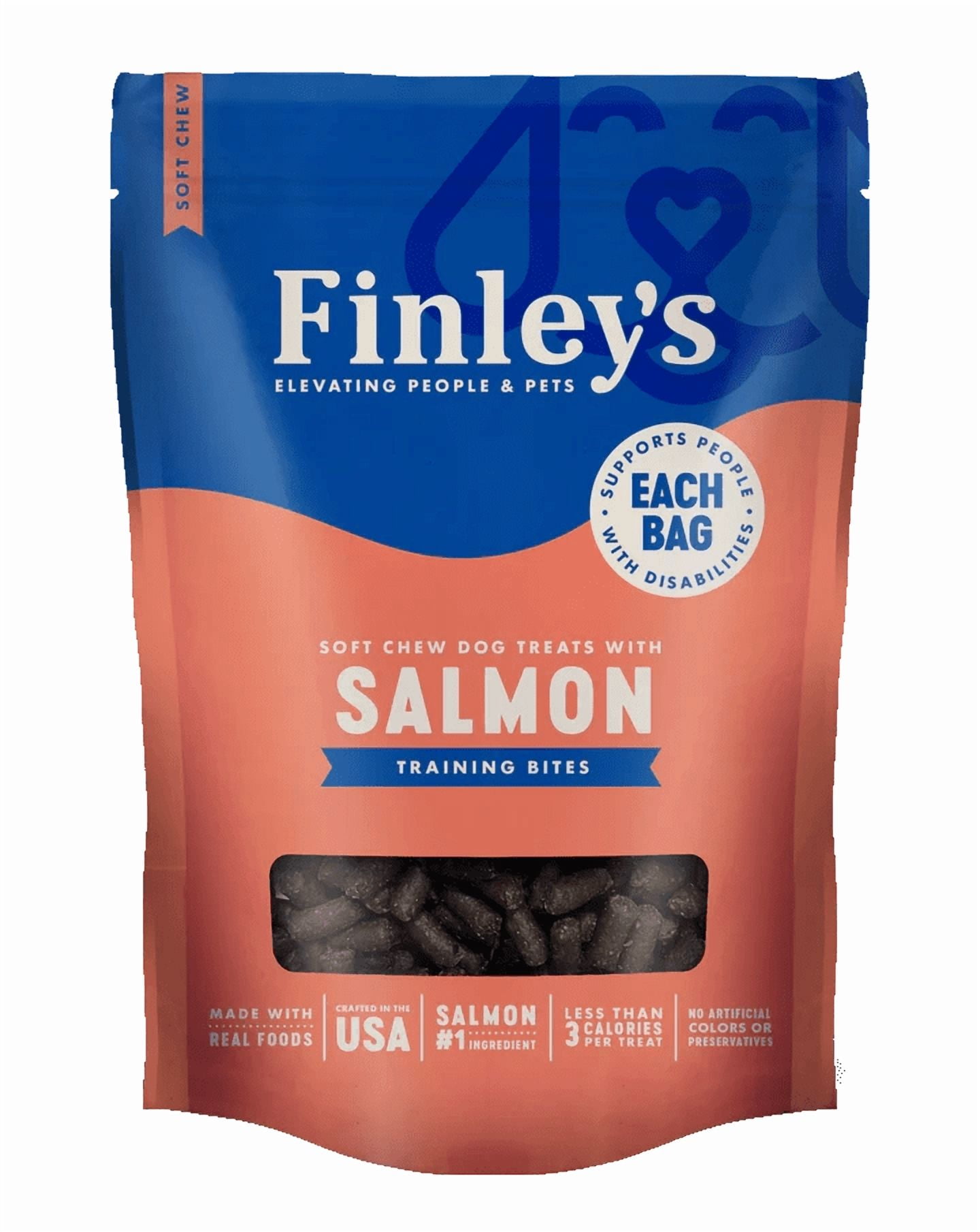 Nutri Source 131480 6 oz Finleys Soft Chew Training Bites Salmon Dog Treat - 12 Count