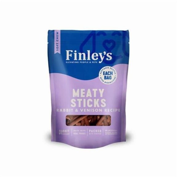 Nutri Source 112511 5 oz Finleys Meaty Rabbit & Venison Sticks Dog Treats - 12 Count