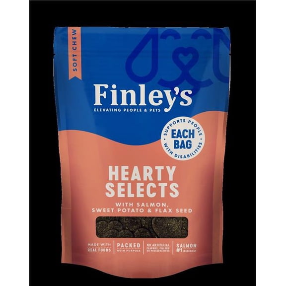 Nutri Source 112517 5 oz Finleys Salmon & Flax Hearty Select Dog Treats - 12 Count