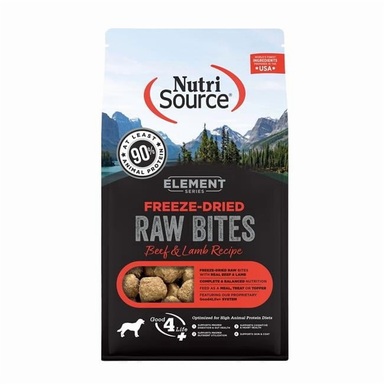 NutriSource Element Series Freeze Dried Raw Bites Beef & Lamb Recipe Dog Food 2.5 oz