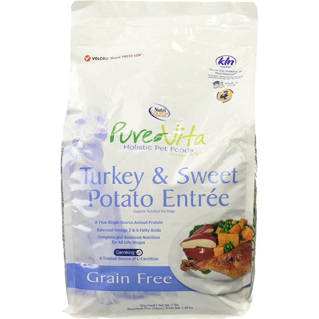 NutriSource Pure Vita GrainFree Turkey And Sweet Potato Dry Dog Food