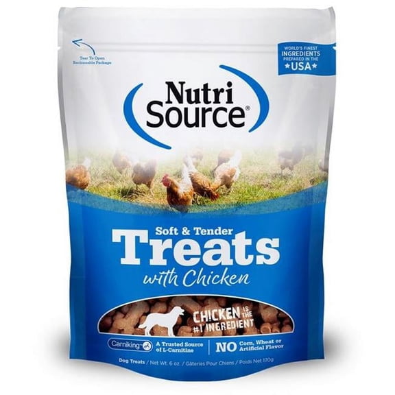 Nutri Source TU80020 14 oz Soft & Tender Chicken Treats for Dogs