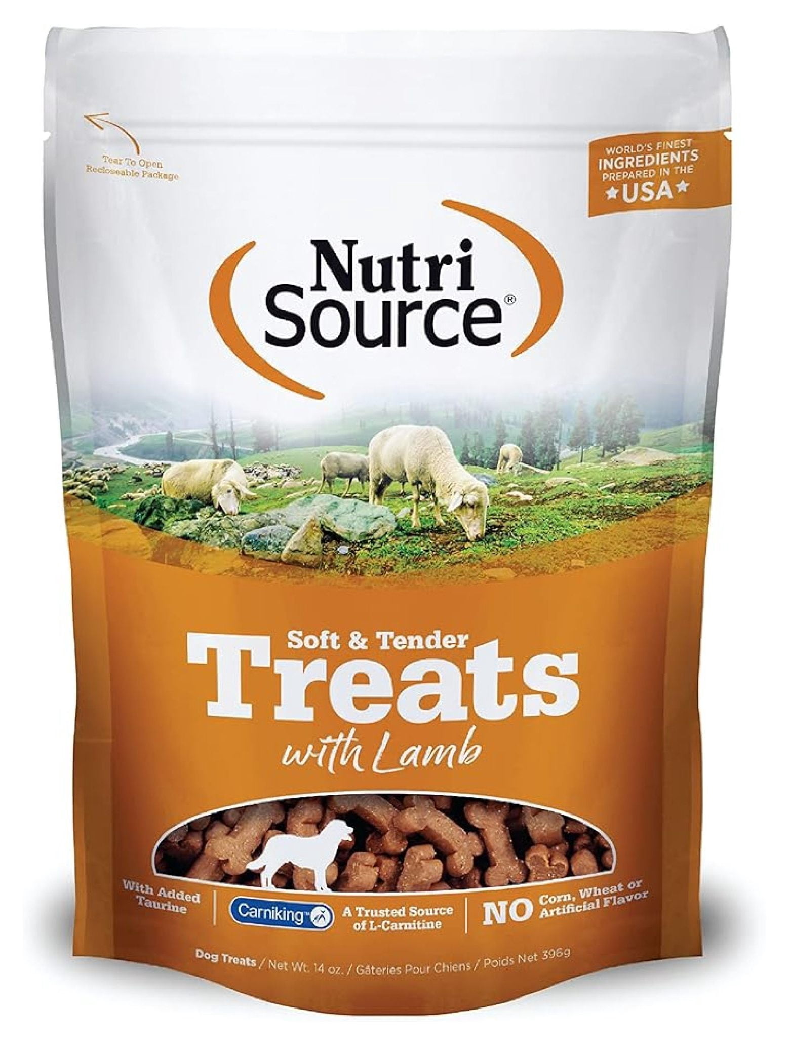 Nutri Source TU80021 14 oz Soft & Tender Lamb Treats for Dogs