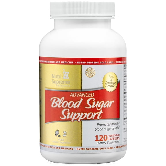 Nutri-Supreme Research Kosher Advanced Blood Sugar Support - 120 Vegetarian Capsules