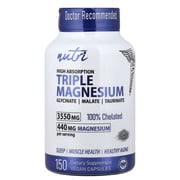 Nutri Triple Magnesium, High Absorption, 150 Vegan Capsules