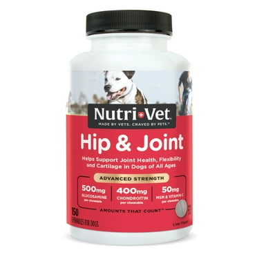 Nutri-Vet Advanced Strength Hip & Joint Chewable Supplements for Dogs - 150ct.