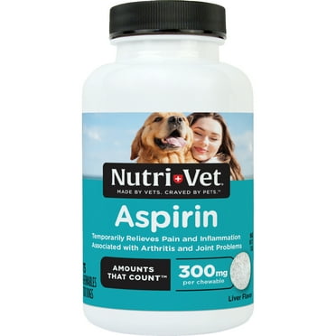 Nutri-Vet Aspirin for Dogs - Medium to Large Dogs - 300mg - 75 count