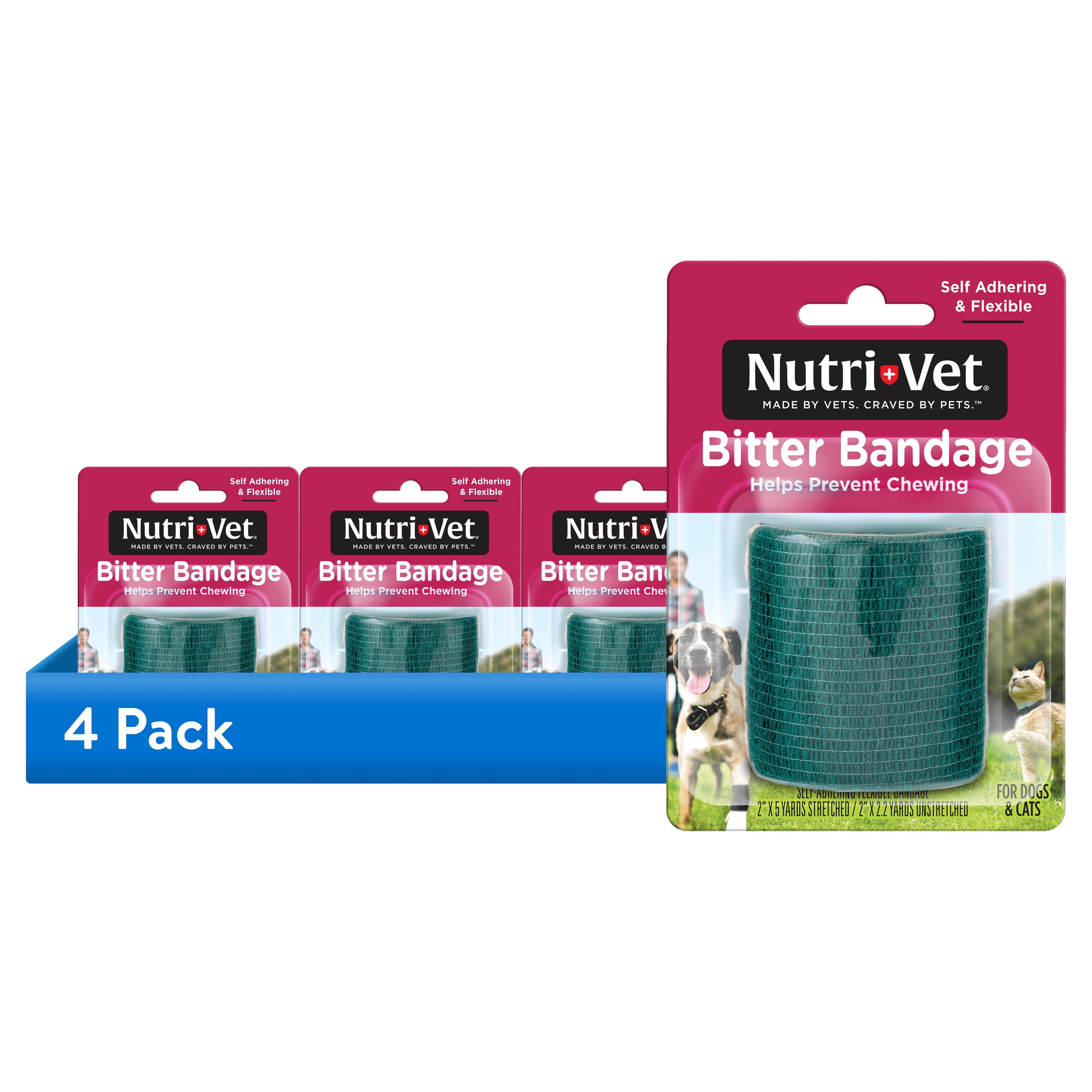 (4 pack) Nutri-Vet Bitter Bandage for Dogs and Cats - 1 Count