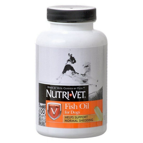 Nutri-Vet Fish Oil Softgels for Dogs [Dog, Health Aids] 100 Softgels